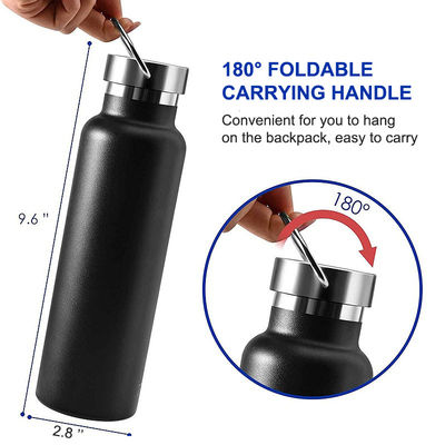 Wärmedämmung aus Edelstahl Vakuum-Sport-Wasserflasche mit Handgriff und mit Deckel