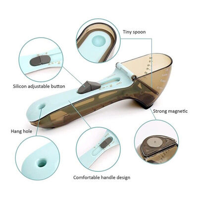 PP-Material verstellbarer digitaler Messlöffel mit Plastikmessbecher 18*7,5cm