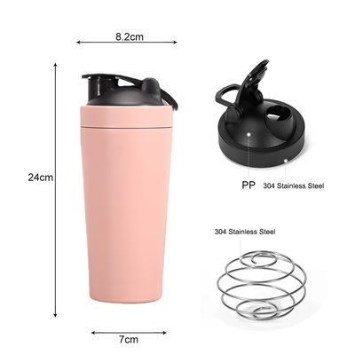 Benutzerdefiniertes Logo akzeptabel 500g BPA-freies Fitnessstudio isolierte Shaker-Flasche mit tragbarem Design