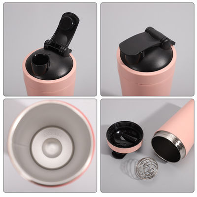 Benutzerdefiniertes Logo akzeptabel 500g BPA-freies Fitnessstudio isolierte Shaker-Flasche mit tragbarem Design