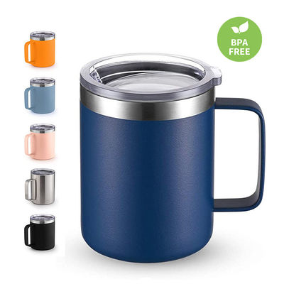 Kaffeemügel aus Edelstahl, Doppelwand Isolierung Vakuum Reise Kaffeemügel mit Griff für Camping