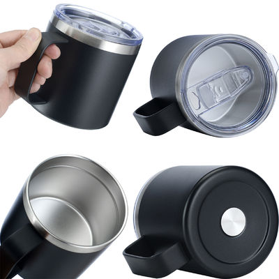 Kaffeemügel aus Edelstahl, Doppelwand Isolierung Vakuum Reise Kaffeemügel mit Griff für Camping