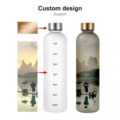 32oz BPA-freie Motivationsflasche für Sport und Outdoor-Aktivitäten