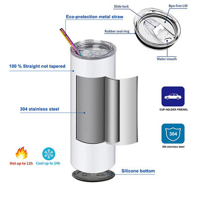 15oz Edelstahl Doppelwand Isolierte Sublimation Tumbler für personalisierte Geschenke