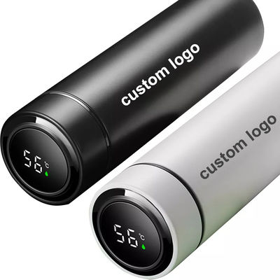 Individuell angepasste intelligente digitale LED-Wasserflasche Flasche Tee-Infuser Vakuum isolierte Thermosflasche mit Deckel