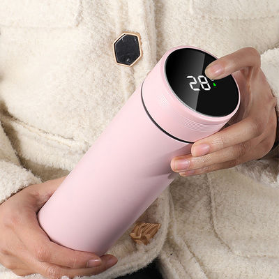 Individuell angepasste intelligente digitale LED-Wasserflasche Flasche Tee-Infuser Vakuum isolierte Thermosflasche mit Deckel