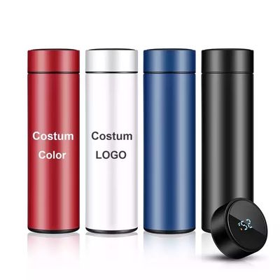 Individuell angepasste intelligente digitale LED-Wasserflasche Flasche Tee-Infuser Vakuum isolierte Thermosflasche mit Deckel
