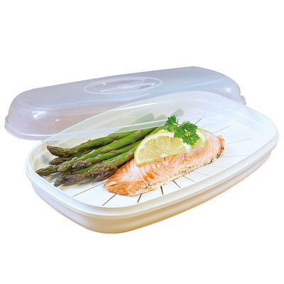 Vorräte von BPA-freien Mikrowellen-Dampfer-Kochgeschirr für Fischplastik