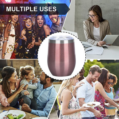 1 benutzerdefinierte 12oz undicht wiederverwendbare Edelstahl-Kaffee-Thermos-Tasse für nachhaltige