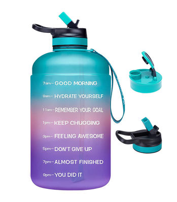 Motivationsflasche für Gymnastik, Sport, Zeitmarker, Frost, Öko-Plastik, BPA-frei
