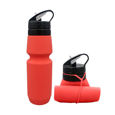 750 ml korrosionsgeschützte Silikon-Wasserflasche für Reisen und Sport