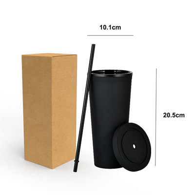 Mehrfachverwendbarer Kunststoff AS PP Tumbler mit Stroh und Deckel
