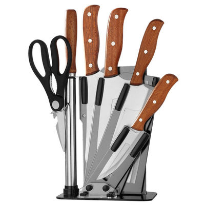 Verbessern Sie Ihre Küche mit echten Holz-Handeln-Messer-Sets 3CR13 Edelstahl-Klingen