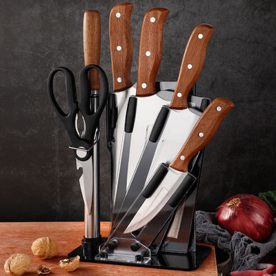 Verbessern Sie Ihre Küche mit echten Holz-Handeln-Messer-Sets 3CR13 Edelstahl-Klingen