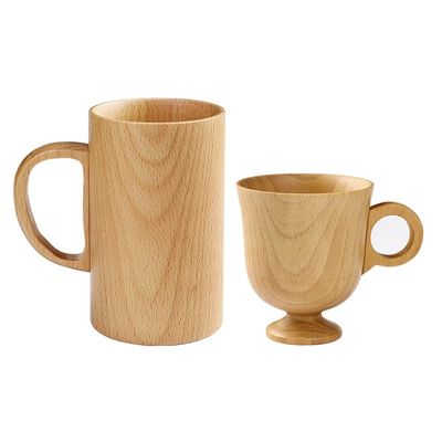 Japanische Kreative Holz-Kaffee-Tasse Haushaltsmassivholz-Handgriff Handy Cup