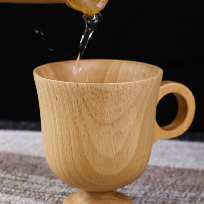 Japanische Kreative Holz-Kaffee-Tasse Haushaltsmassivholz-Handgriff Handy Cup