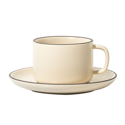 250 ml Kapazität Nordic Matte Keramik Kaffeetasse und Tellerbündel mit passendem Löffel