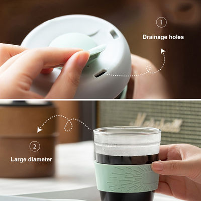 Ein-Piece Customized Logo Borosilikat isolierte Kaffeetasse Tumbler für Wasserflasche
