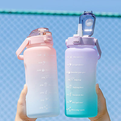 Benutzerdefiniertes Logo akzeptabel 64 oz Wasserflasche abnehmbares Stroh für Fitness und Sport