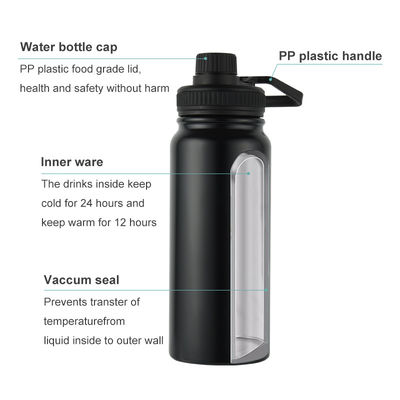 Anwendbares Siedendes Wasser Custom Logo Vakuum Getränke Flasche für Sport Design Stil