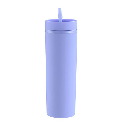 Minimalistische, umweltfreundliche, BPA-freie, benutzerdefinierte 16oz PP-Wasserflasche mit Strohhalmen.