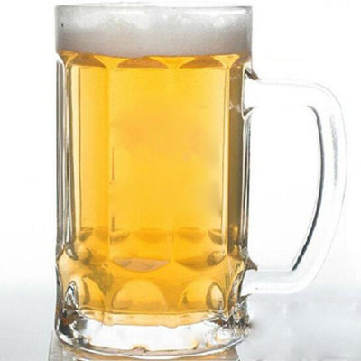 400-600ml Getränkglas Bierbecher mit Griff 6,8x24,5cm