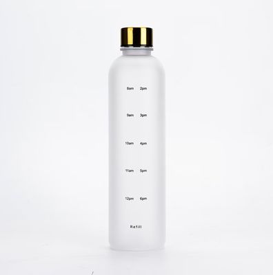 32 Unzen Tritan BPA-freier Wasserkrug mit LID und Zeitmarker Stroh für Fitness Gym Sport