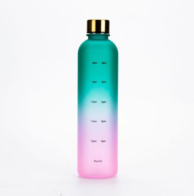 32 Unzen Tritan BPA-freier Wasserkrug mit LID und Zeitmarker Stroh für Fitness Gym Sport