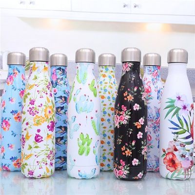 Wärmedämmung 500 ml Edelstahl Doppelwand Vakuum Wasserflasche Cola Form Sublimation Sportflasche