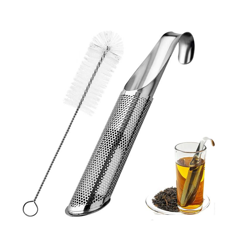 Edelstahl-Langgriffe Gewürzspülmaschine Mesh-Rohr-Tee-Infuser für Küchengeräte