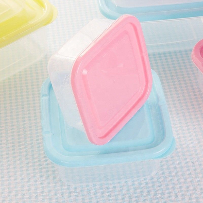 Platzsparende Mini-Plastik-Lebensmittelbehälter für Kühlschrank und Mikrowelle
