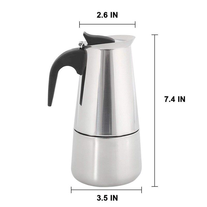 Kaffee-Tee-Werkzeuge 6 Tassen Edelstahl Moka Topf Espresso Kaffeemaschine von Bialetti