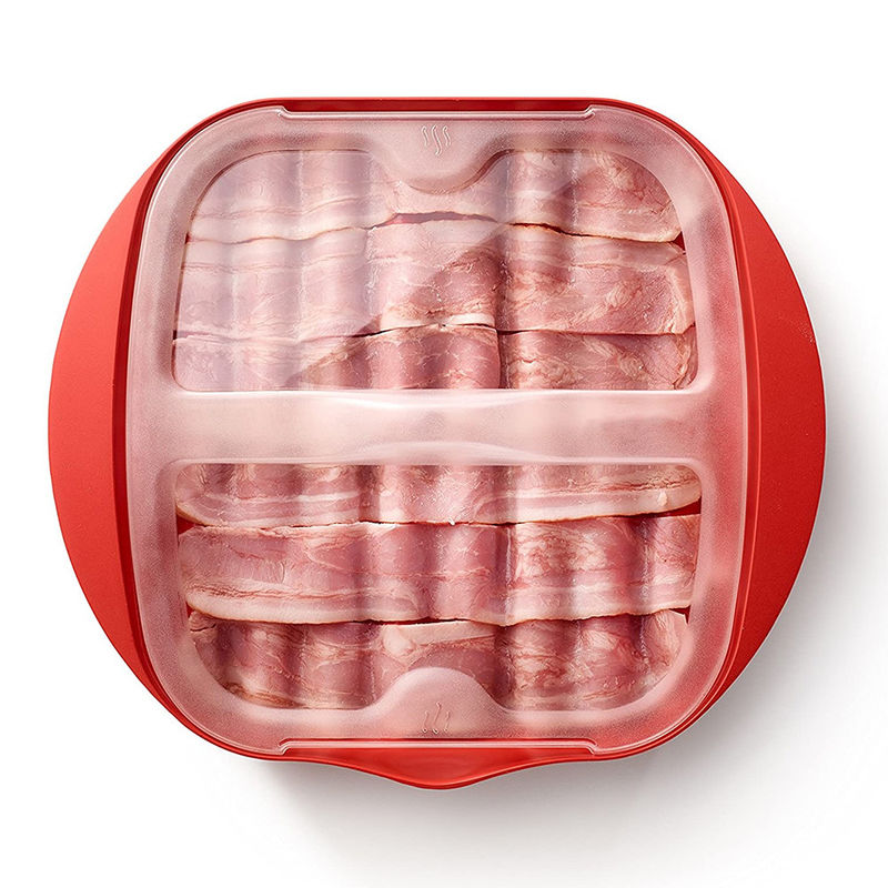 28*25*5cm Custom Food Grade PP Material Speck Mikrowellenkocher mit Deckel akzeptiert benutzerdefiniertes Logo