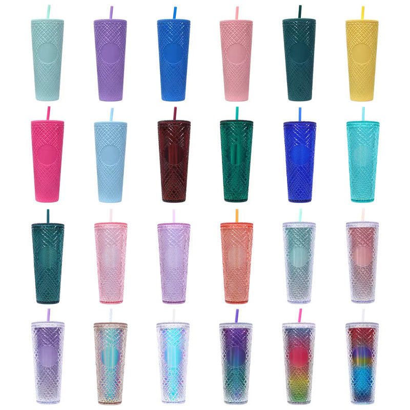 Genießen Sie Ihre Lieblingsgetränke unterwegs mit diesem 24oz/710ml Tumbler Cup BPA Free Strohdeckel