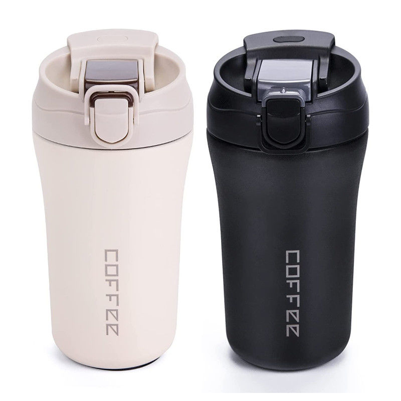 Edelstahl Vakuum isolierte Reise Kaffeetasse 14 oz/400 ml mit Deckel und Stroh