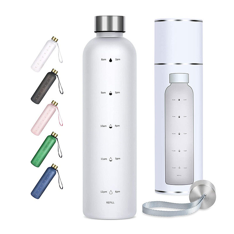 32oz BPA-freie Motivationsflasche für Sport und Outdoor-Aktivitäten
