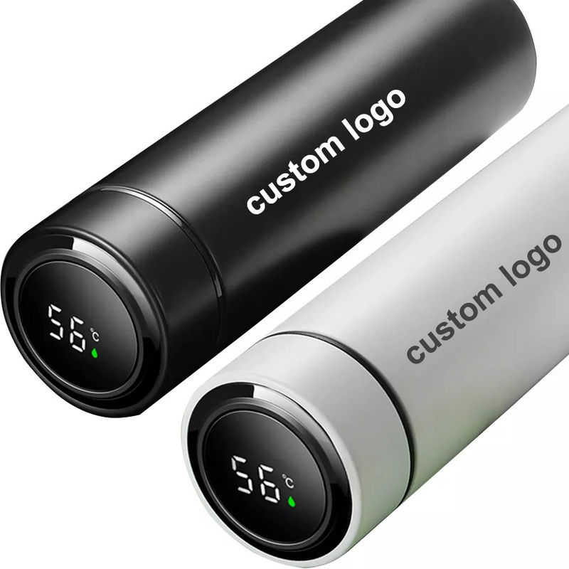 Individuell angepasste intelligente digitale LED-Wasserflasche Flasche Tee-Infuser Vakuum isolierte Thermosflasche mit Deckel