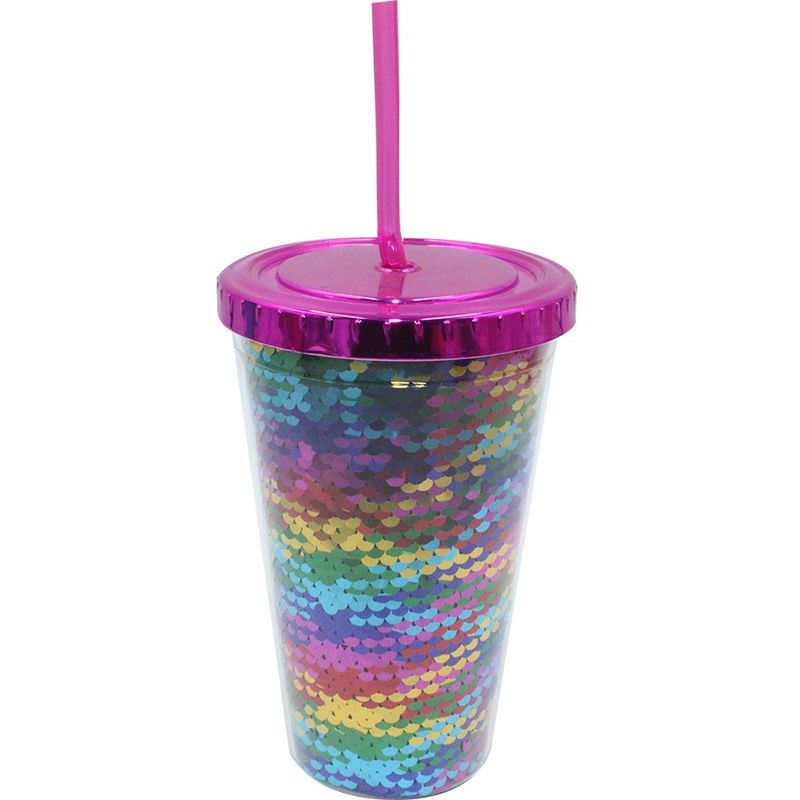 Custom Logo Glitter Tumbler mit Stroh und Deckel für das Wasser fließt mit Korrosionsbekleidung